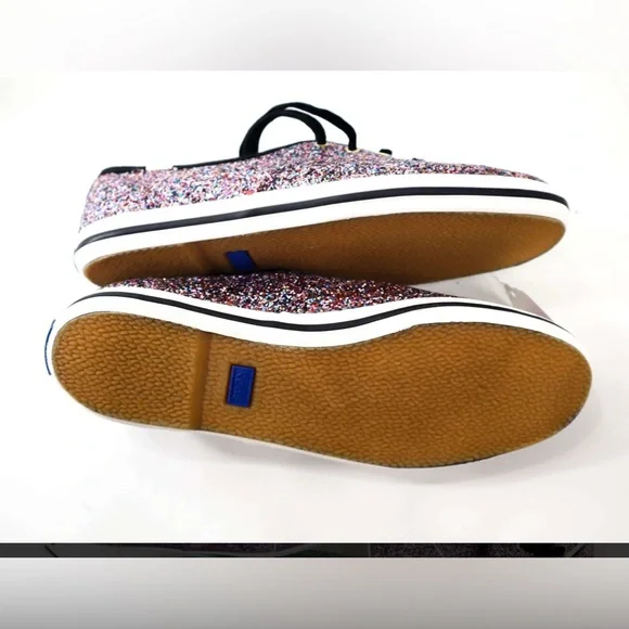 Keds X Kate Spade New York Champion Rainbow Glitter Bling Sneakers Size 9 Preppy - Picture 5 of 5
